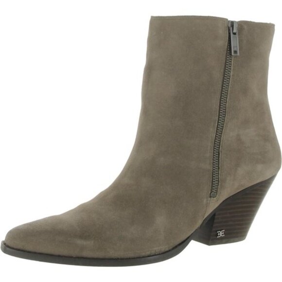 NIB Sam Edelman Womens Jane Taupe Ankle Boots Shoes - Picture 2 of 10